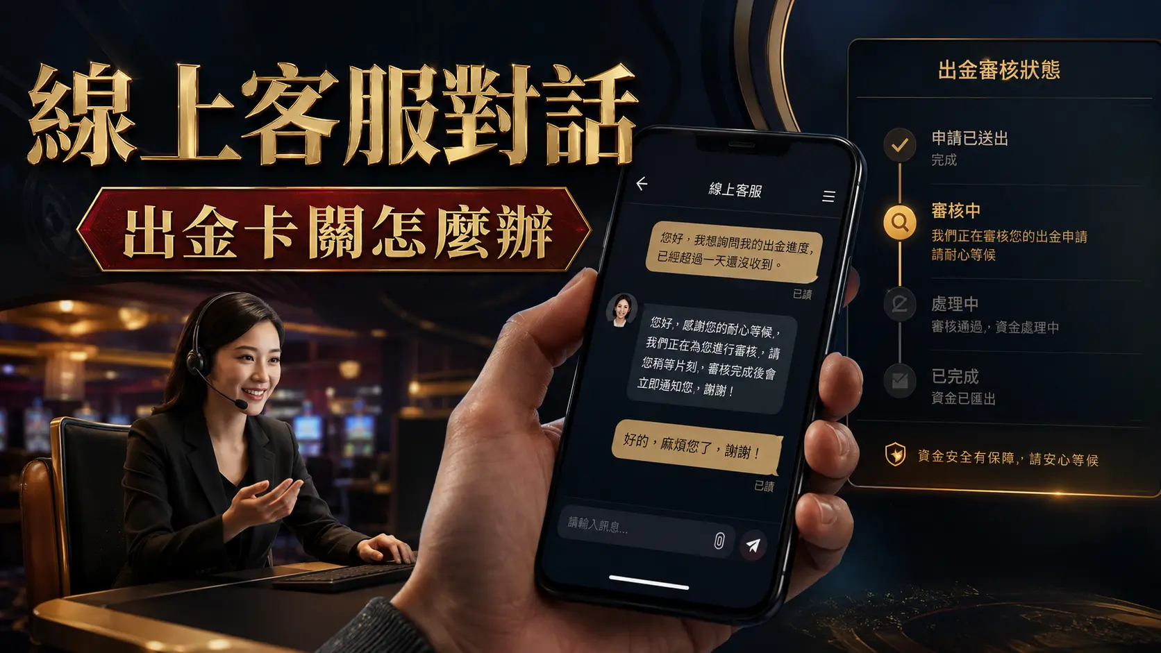 玩家與娛樂城線上客服對話的畫面
