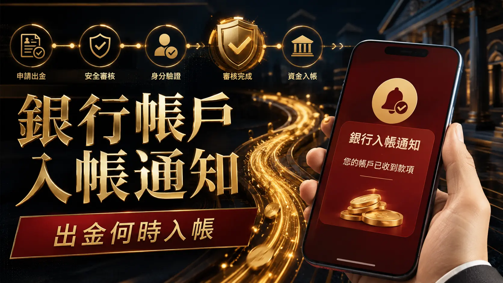 手機銀行收到入帳通知的畫面