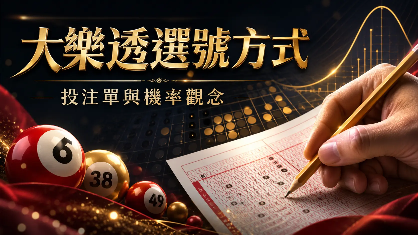 大樂透投注單填寫號碼的畫面